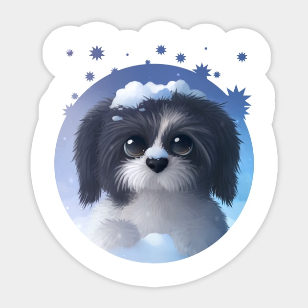 Shih Tzu Sticker by NezuPanda